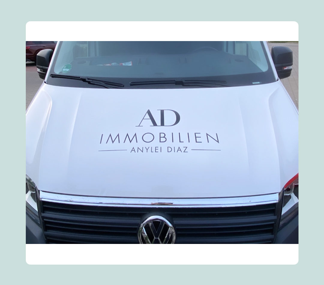 Fahrzeugbeschriftung Anylei Diaz Immobilien