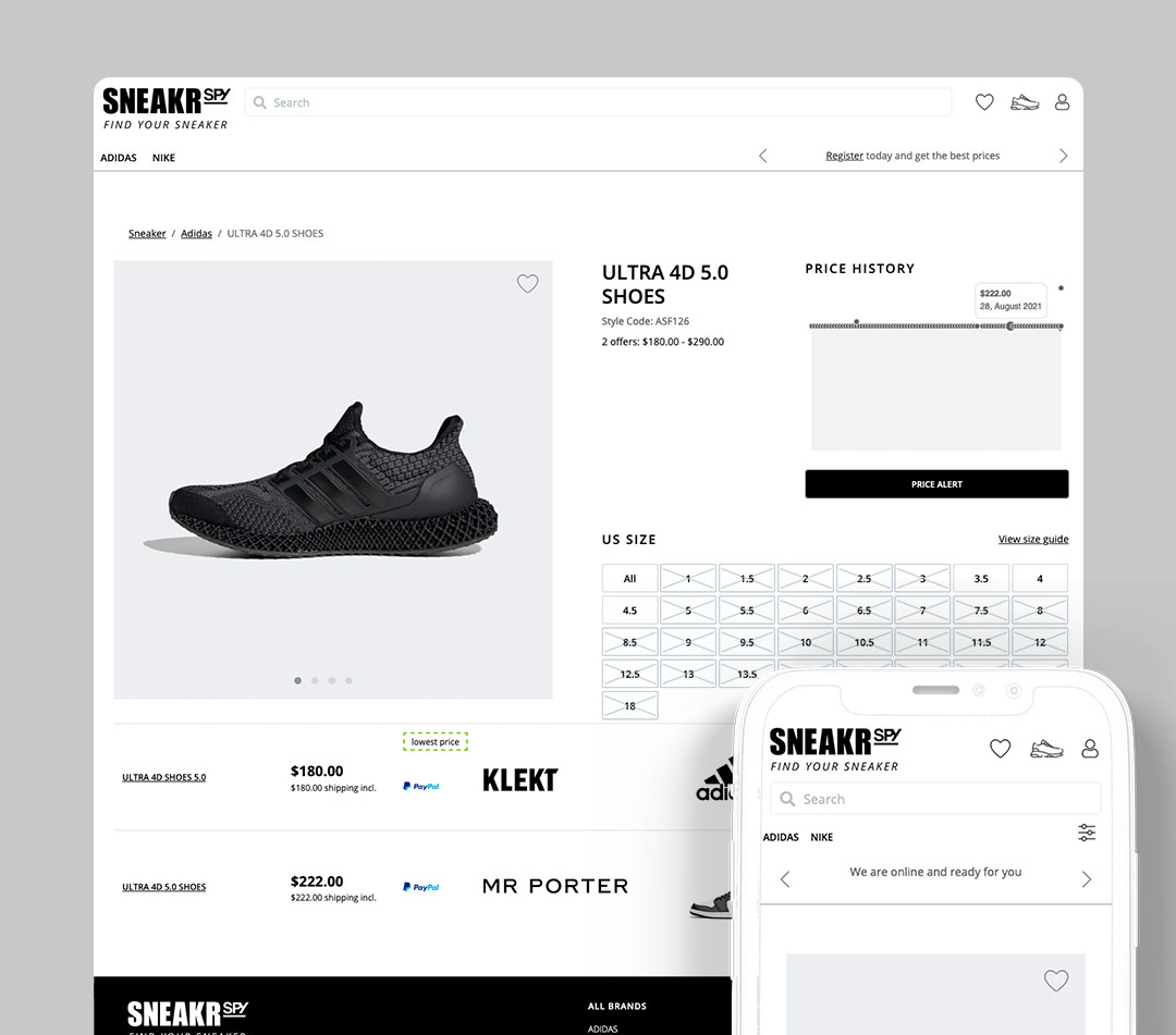 SNEAKR SPY Website Werbeagentur Hannover