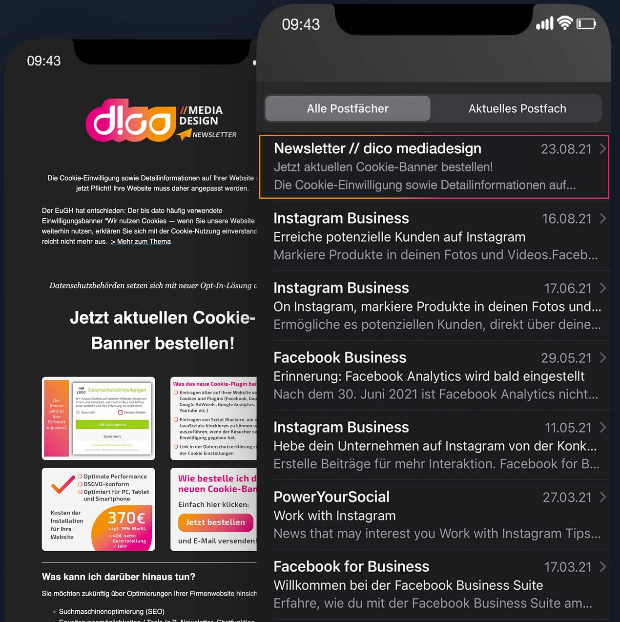 Mobile Newsletter Werbeagentur Hannover